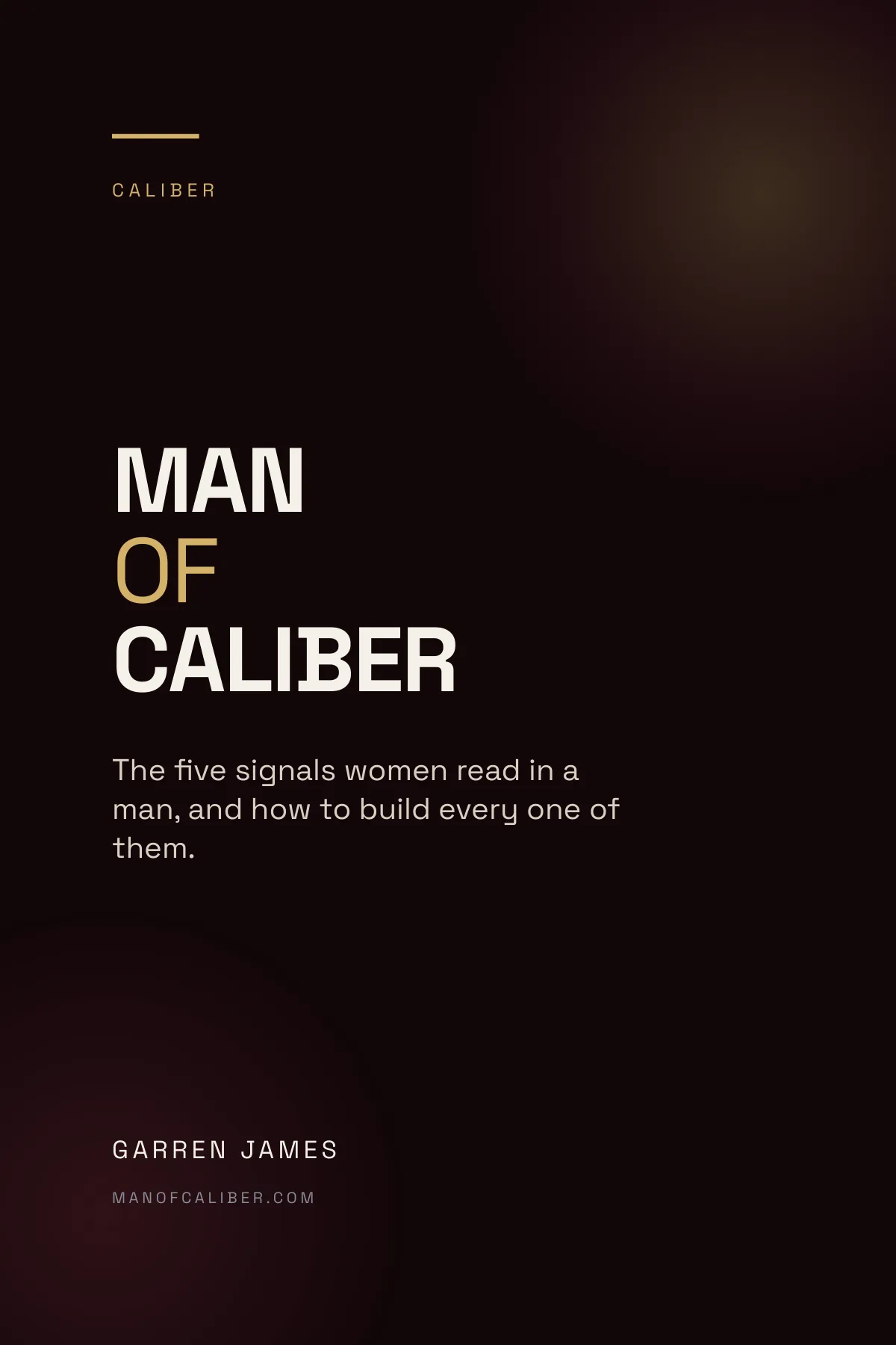 The book Man of Caliber and The Caliber Workbook