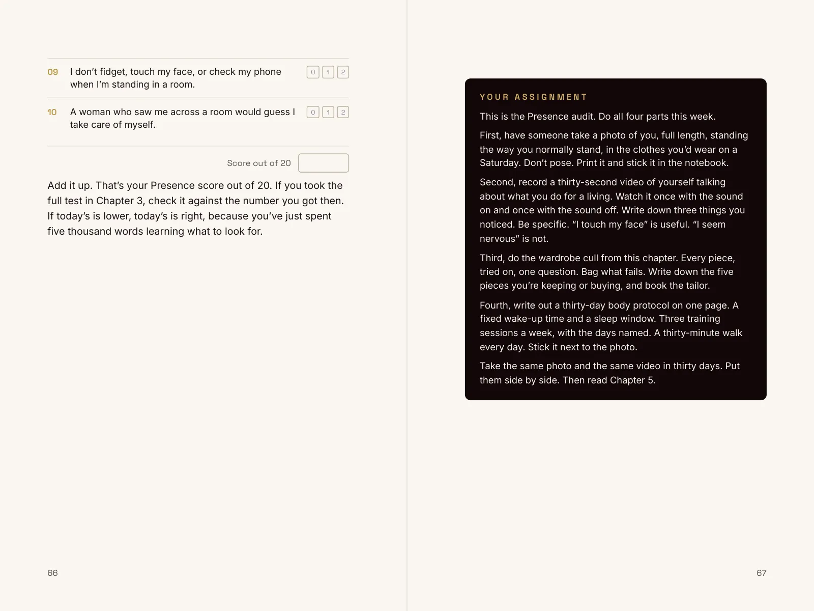 Two pages ending with the Your assignment box